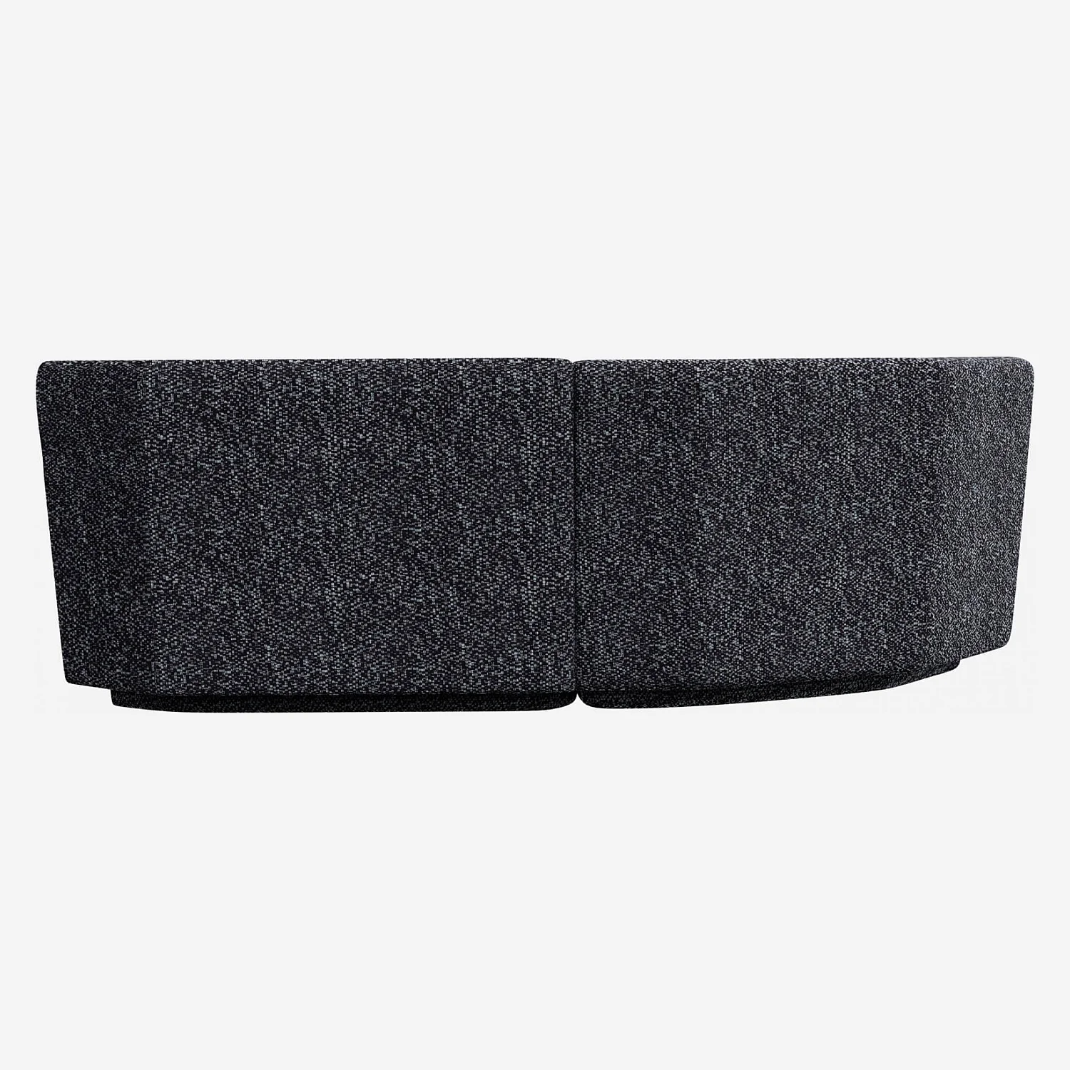 Canapé modulable d'angle gauche en tissu - Noir obsidienne - 4