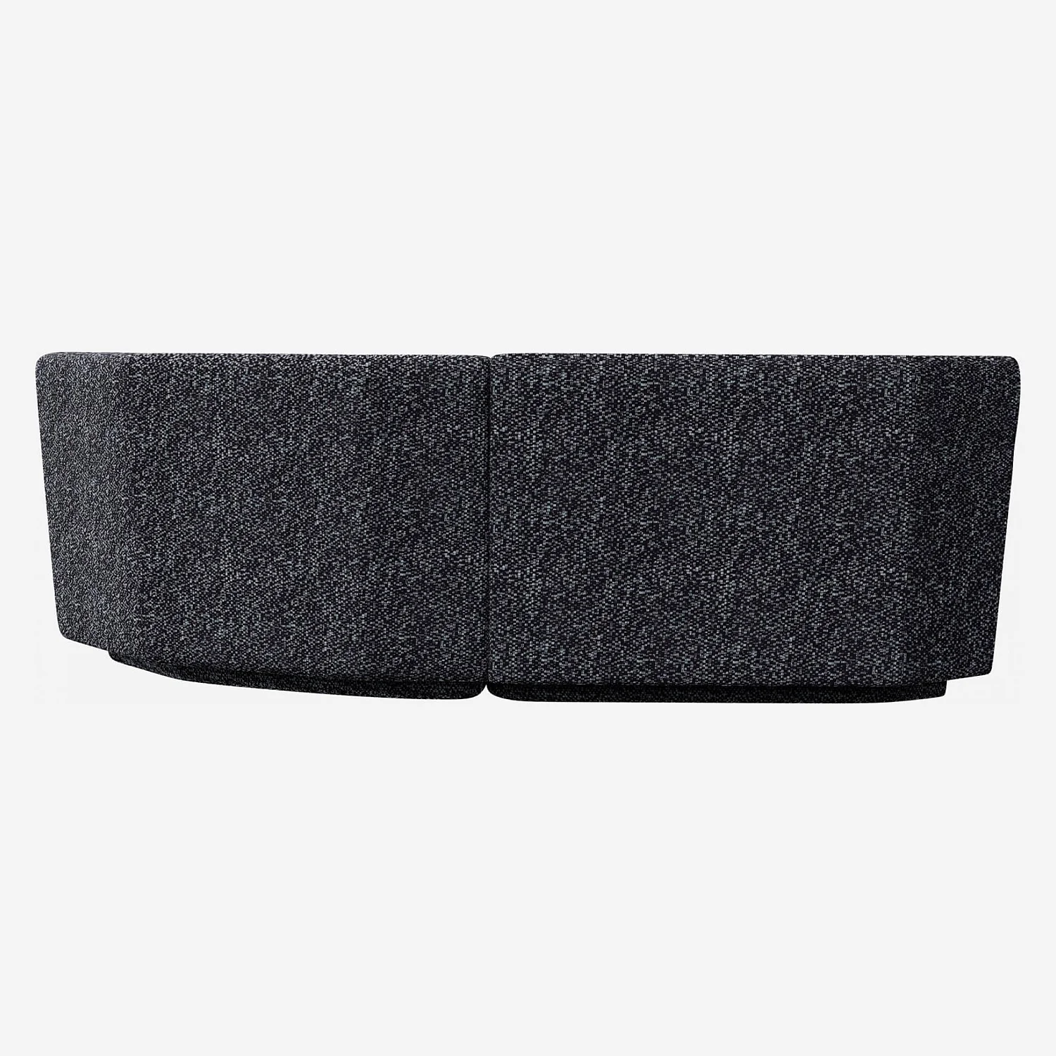 Canapé modulable d'angle droit en tissu - Noir obsidienne - 4