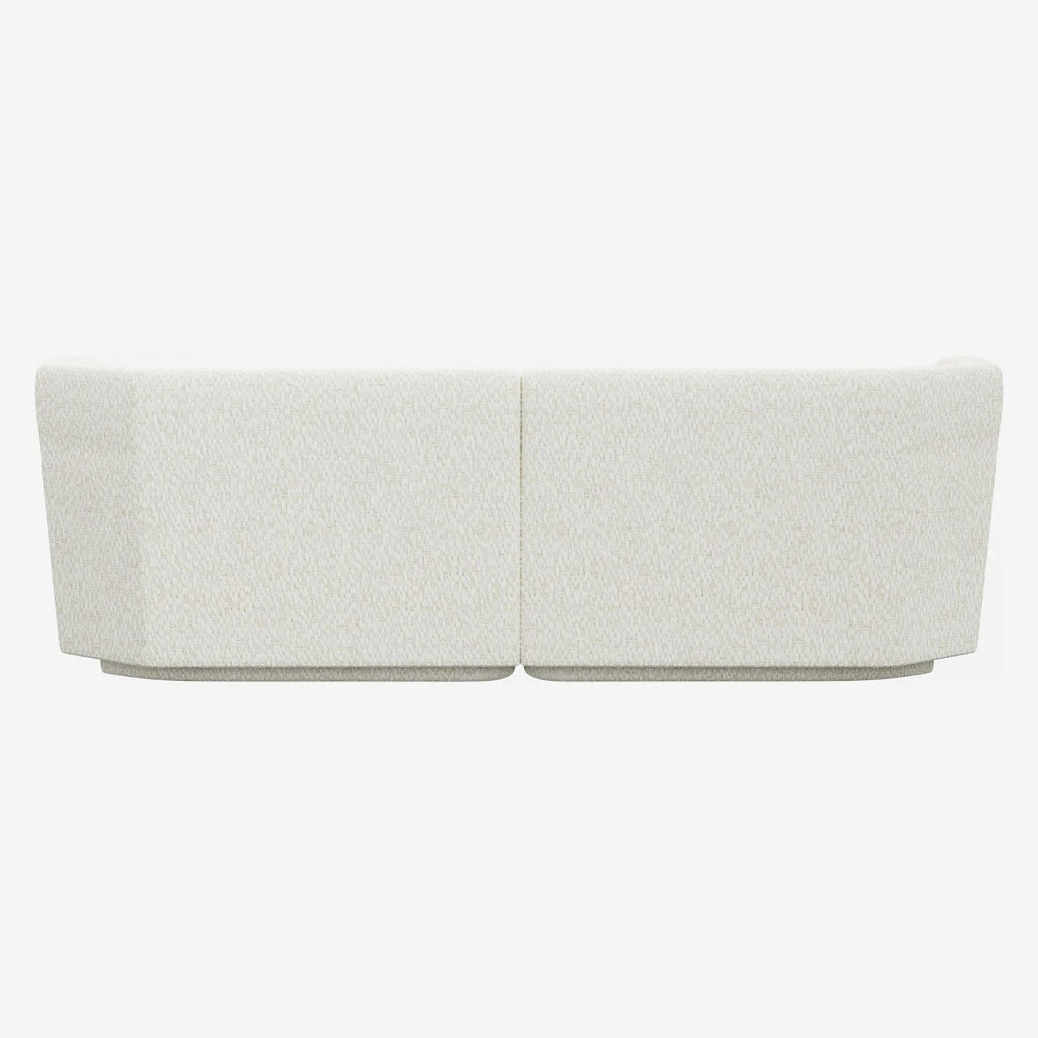 Canapé modulable 2 places en tissu - Blanc albâtre - 4