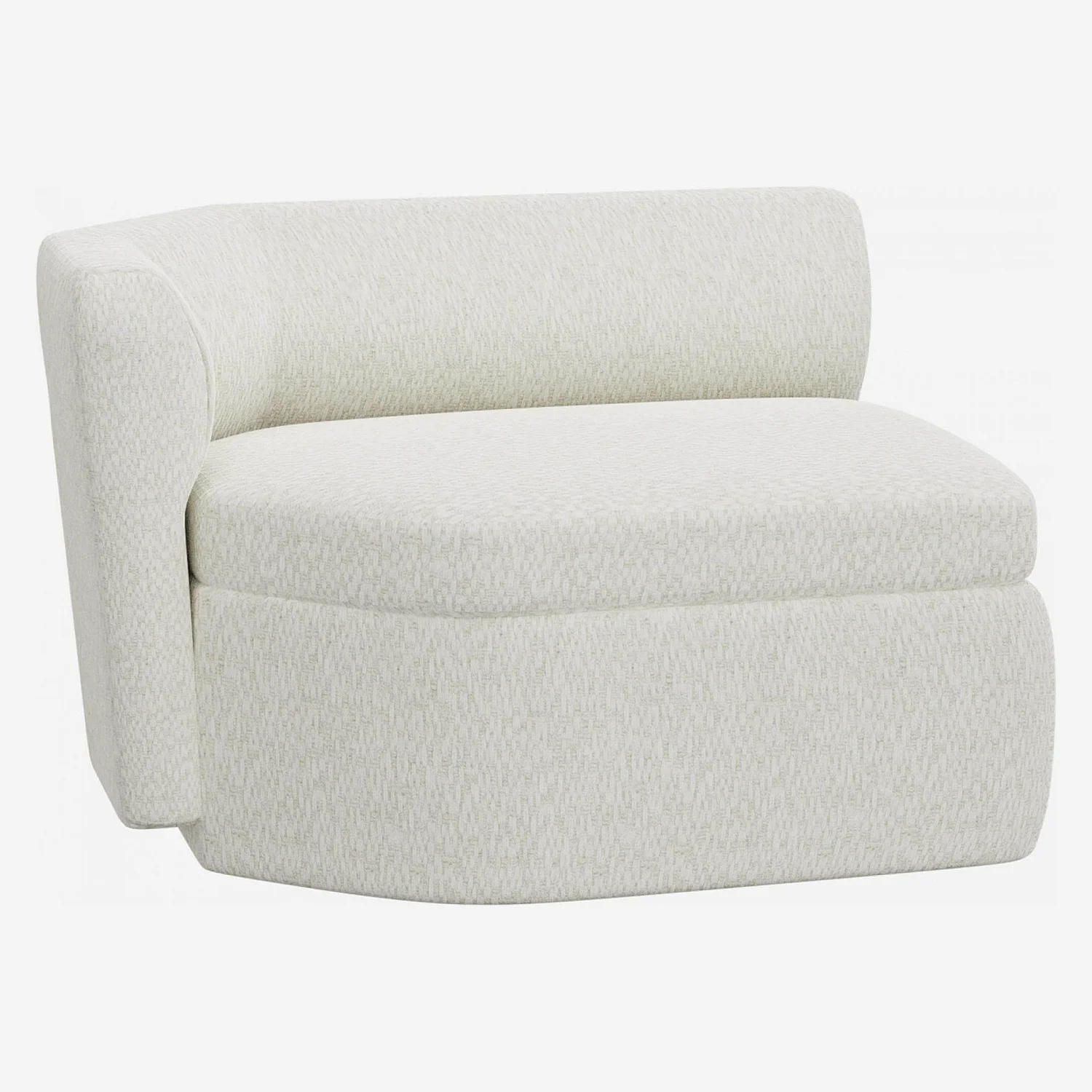 Chaiselongue mit Armlehne links aus Stoff - Alabasterweiß - Design by Anthony Guerrée - 2