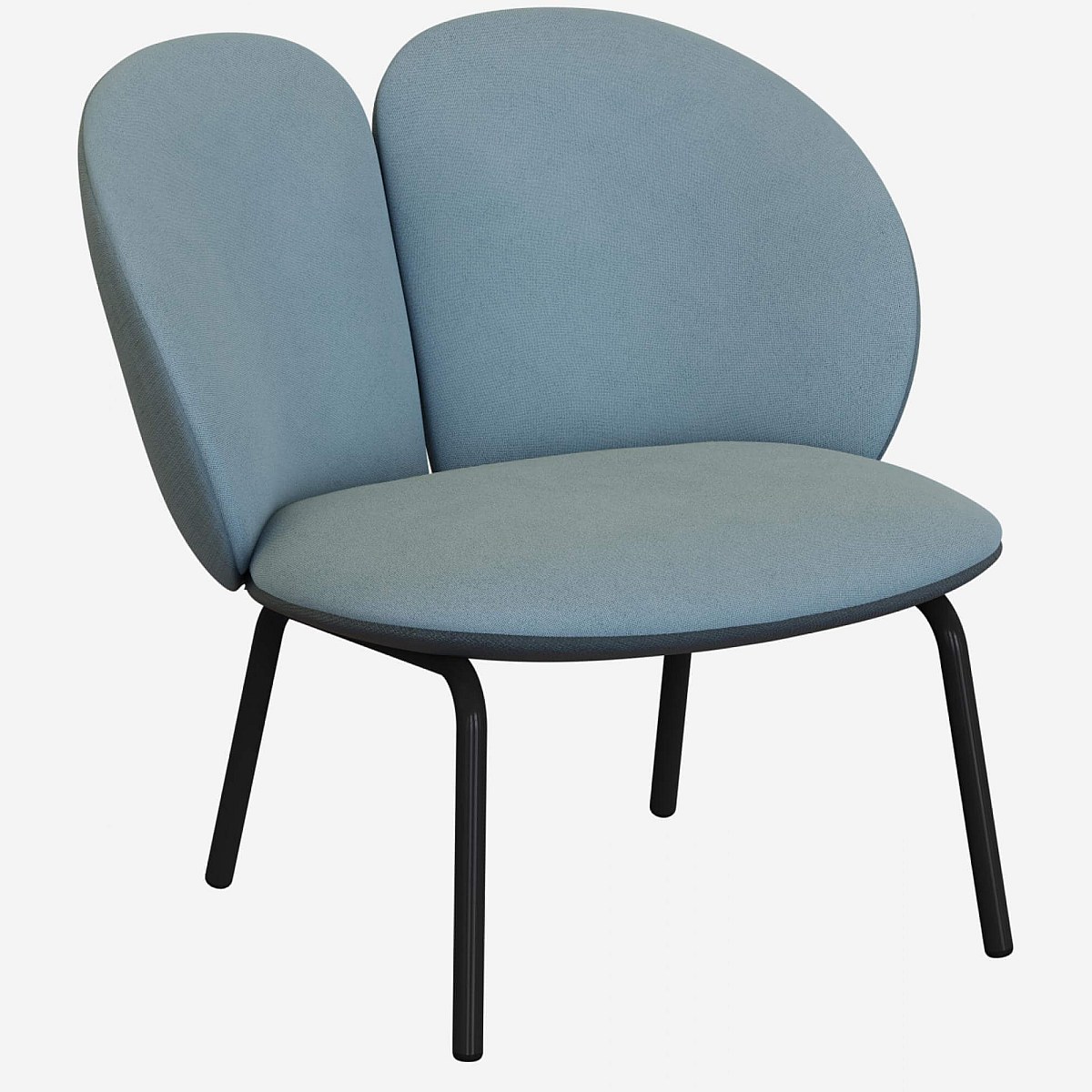 Patsy - Lounge-Sessel aus Stoff - Hellblau - Habitat
