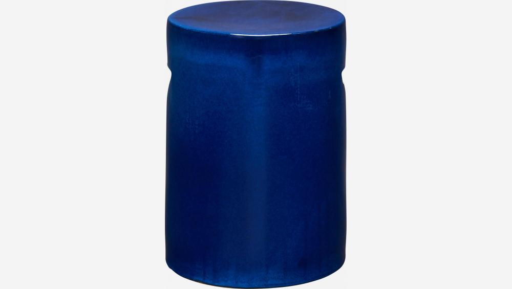Hocker aus Keramik - Blau