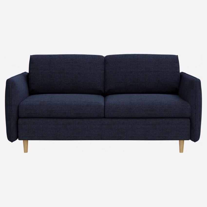 Ausziehbares 3-Sitzer-Sofa mit Stoffbezug - Blau
