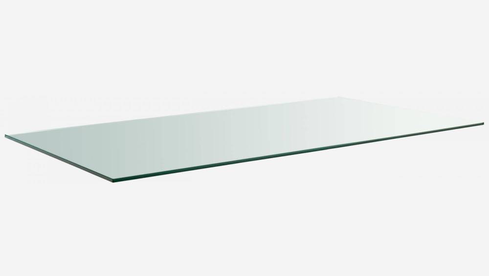 Plateau de table en verre trempé - Transparent - 200 x 90 cm
