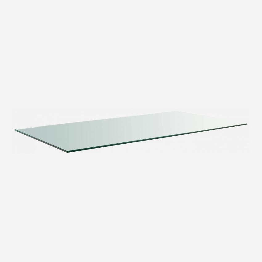 Plateau de table en verre trempé - Transparent - 120 x 50 cm