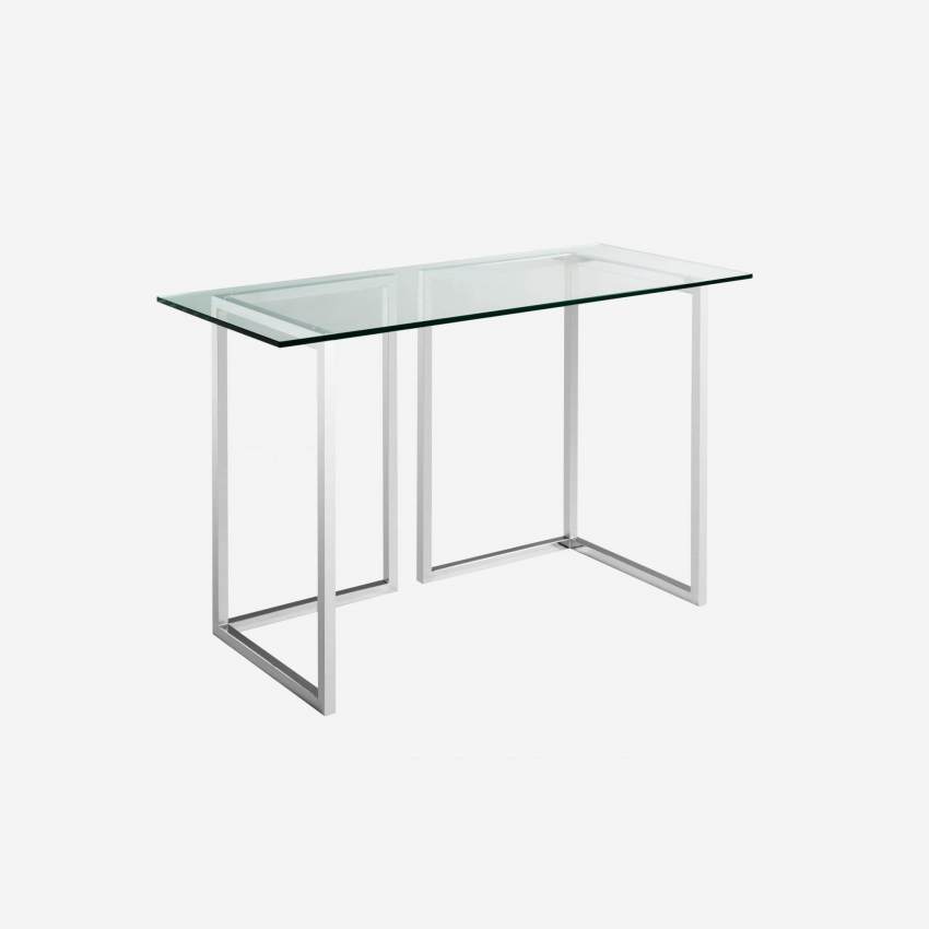 Plateau de table en verre trempé - Transparent - 140 x 80 cm