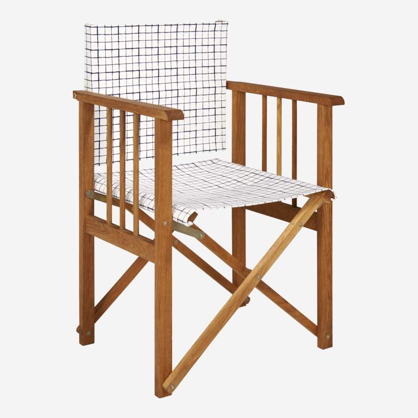 Toile en coton pour chaise pliante - Carreaux (structure vendue séparément)