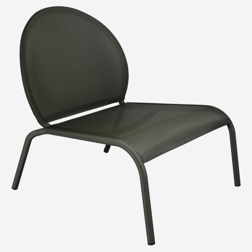 Chaise lounge en aluminium et textilène - Vert