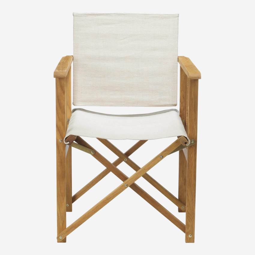 Toile en lin pour chaise pliante - Ecru (structure vendue séparément)