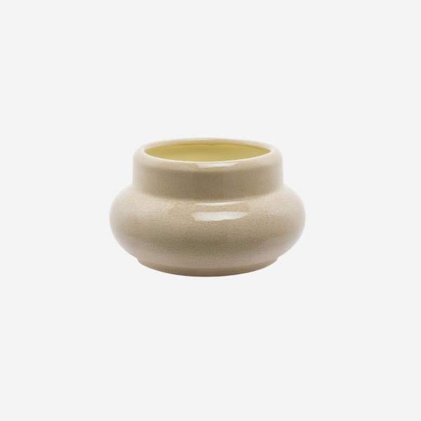 Cache-pot en céramique - 12 cm - Crème