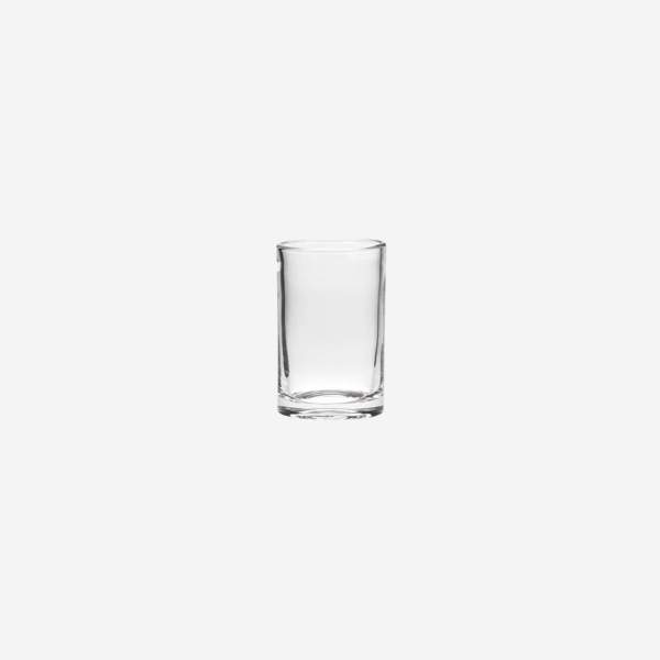 Zylindrische Vase, 15 cm, aus transparentem Glas
