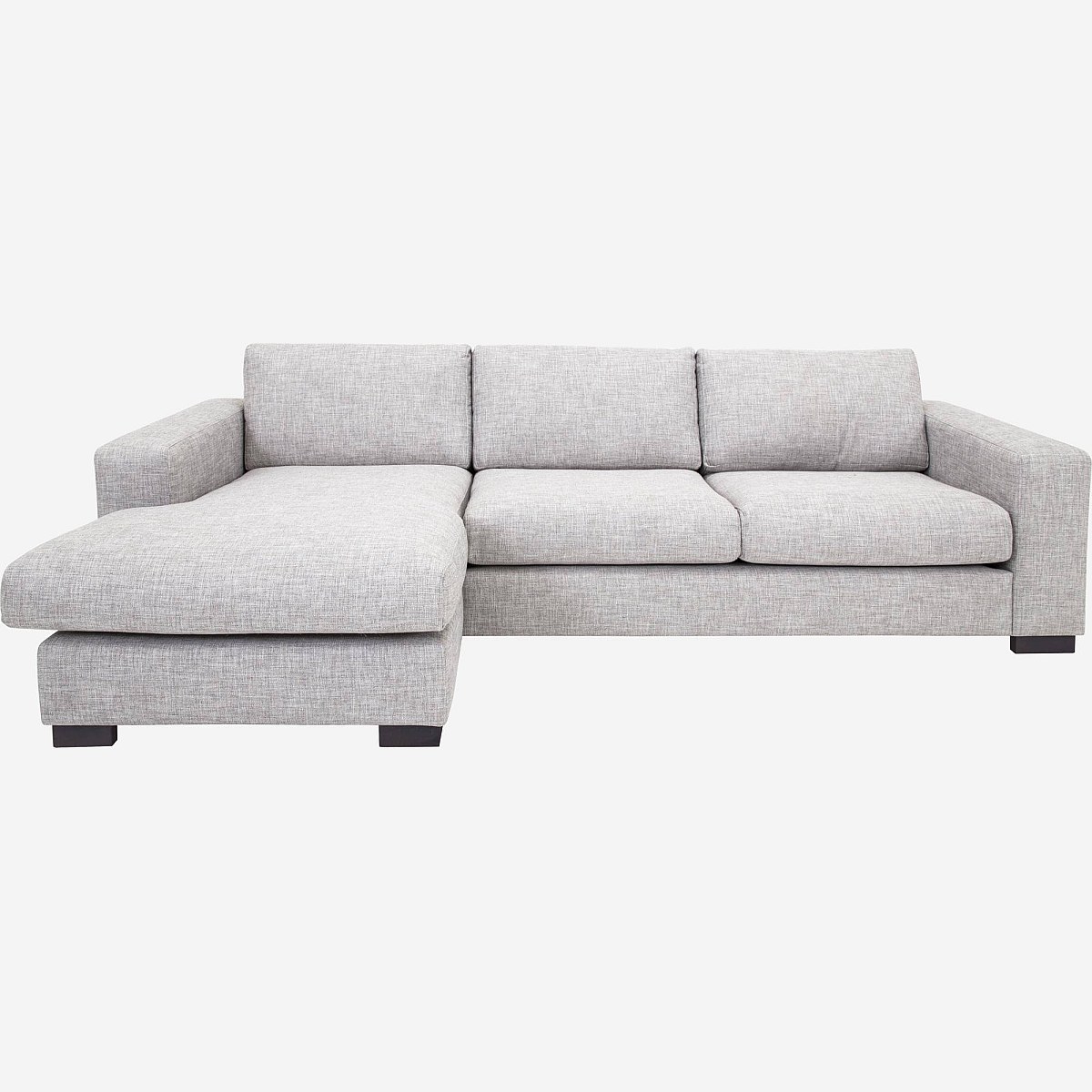 Stockholm - 2,5-Sitzer-Sofa mit Chaiselongue links, beige meliert - Habitat