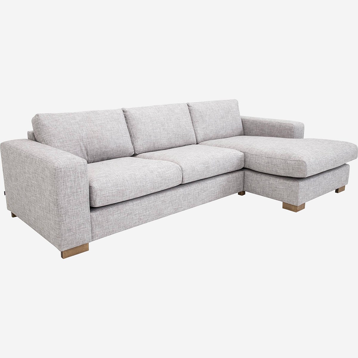 Stockholm - 2,5-Sitzer-Sofa mit Chaiselongue rechts, beige meliert