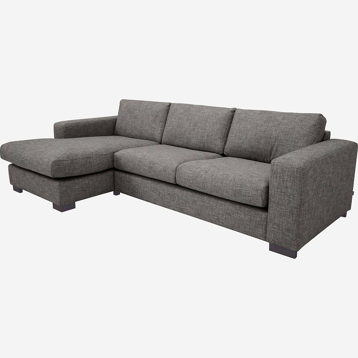 Stockholm - 2,5-Sitzer-Sofa mit Chaiselongue links, grau - Habitat