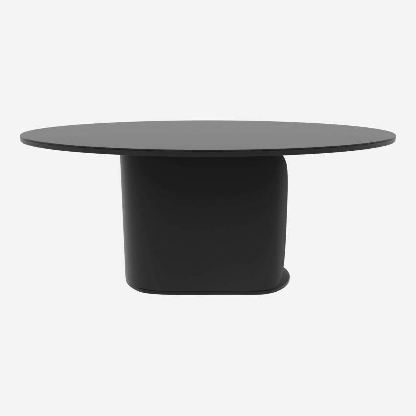 Table basse ovale en métal - Noir