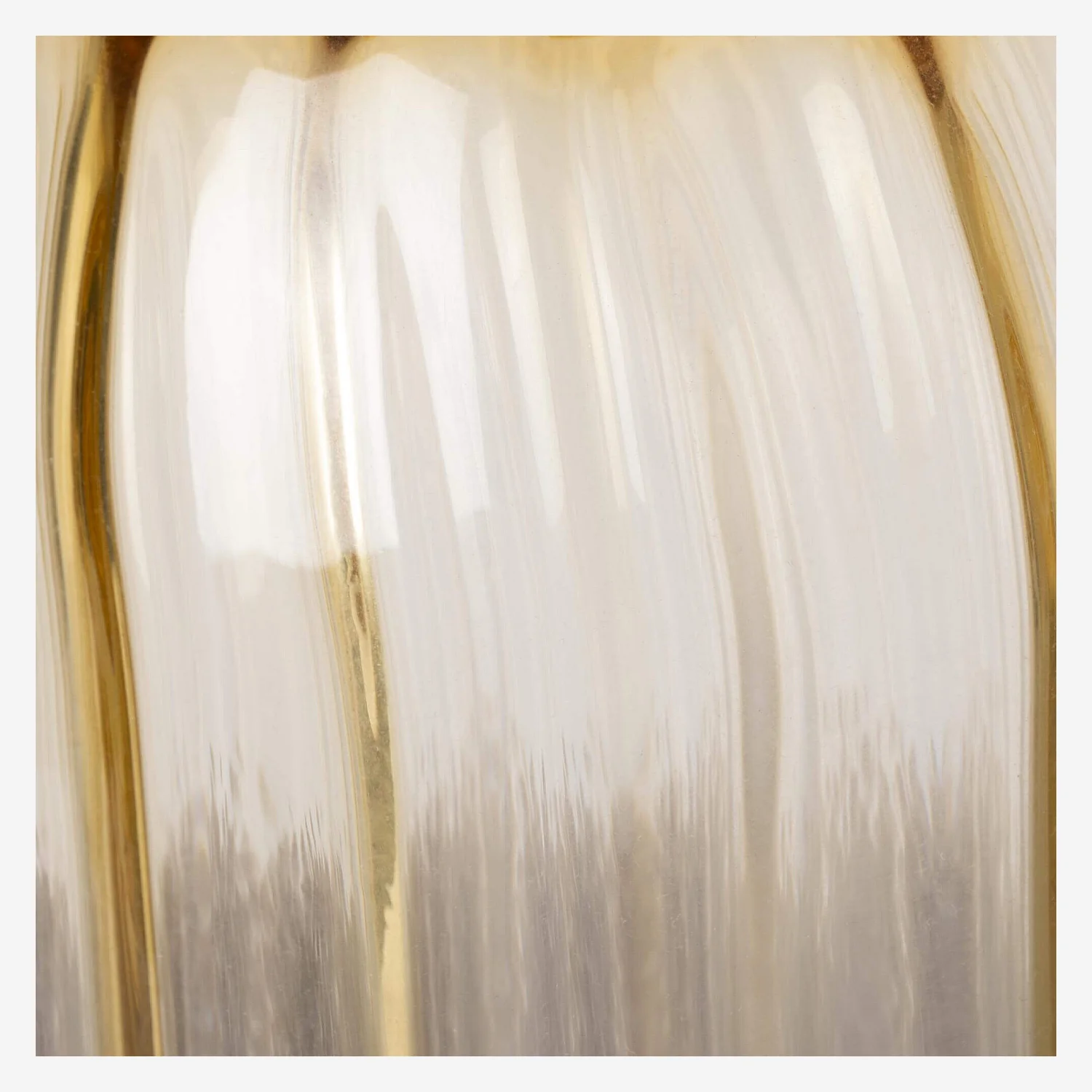 Vase en verre soufflé - 18 x 32 cm - Beige - 3