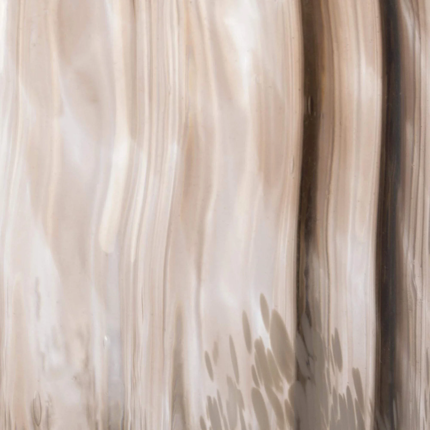 Vase en verre soufflé - 18 x 38 cm - Brun  - 4