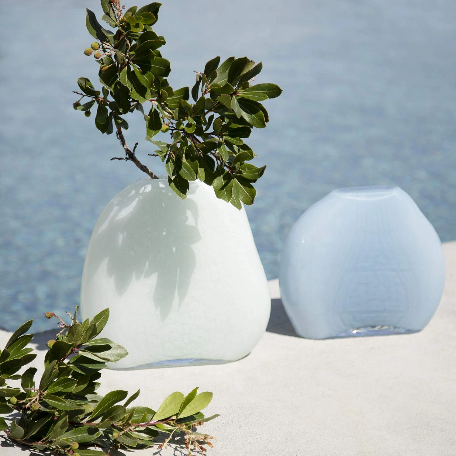 Vaso in vetro soffiato - 28 cm - Verde - 1