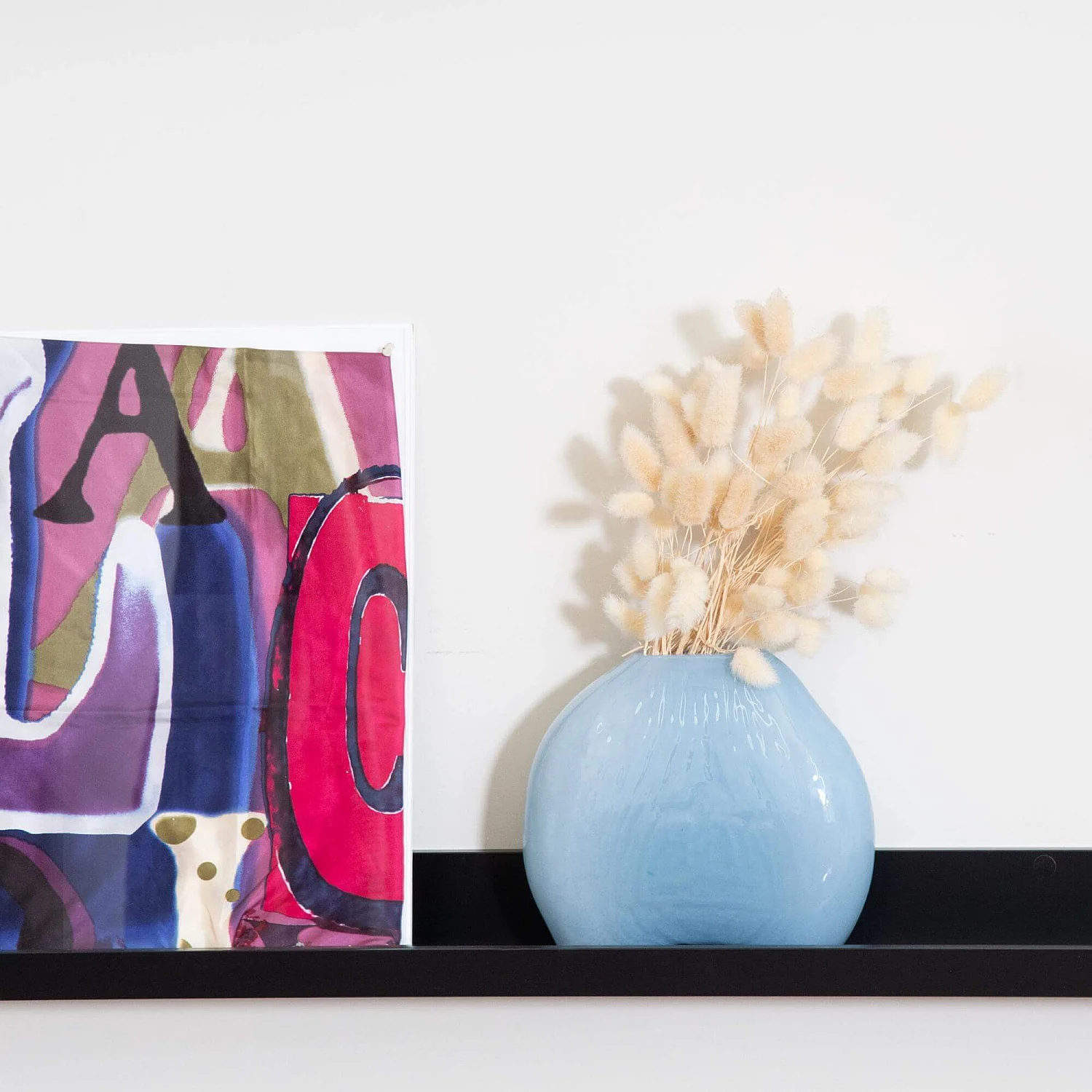 Vaso in vetro soffiato - 23 cm - Blu - 1