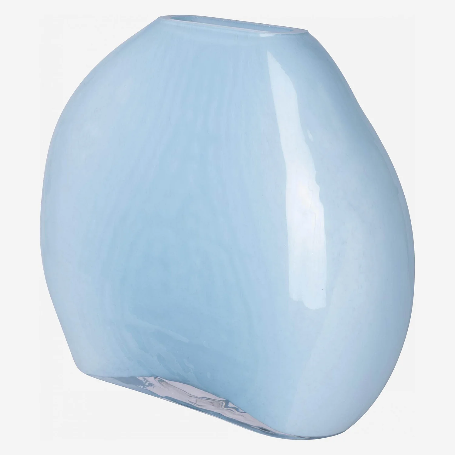 Vaso in vetro soffiato - 23 cm - Blu - 4