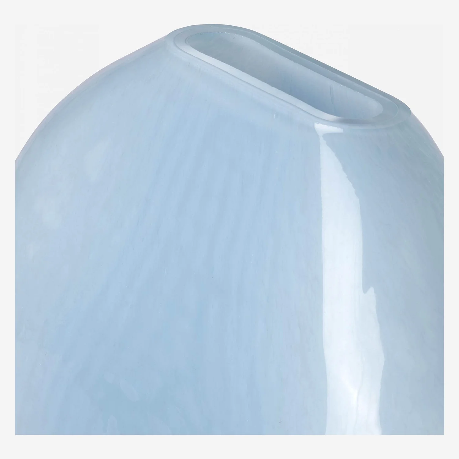 Vaso in vetro soffiato - 23 cm - Blu - 3