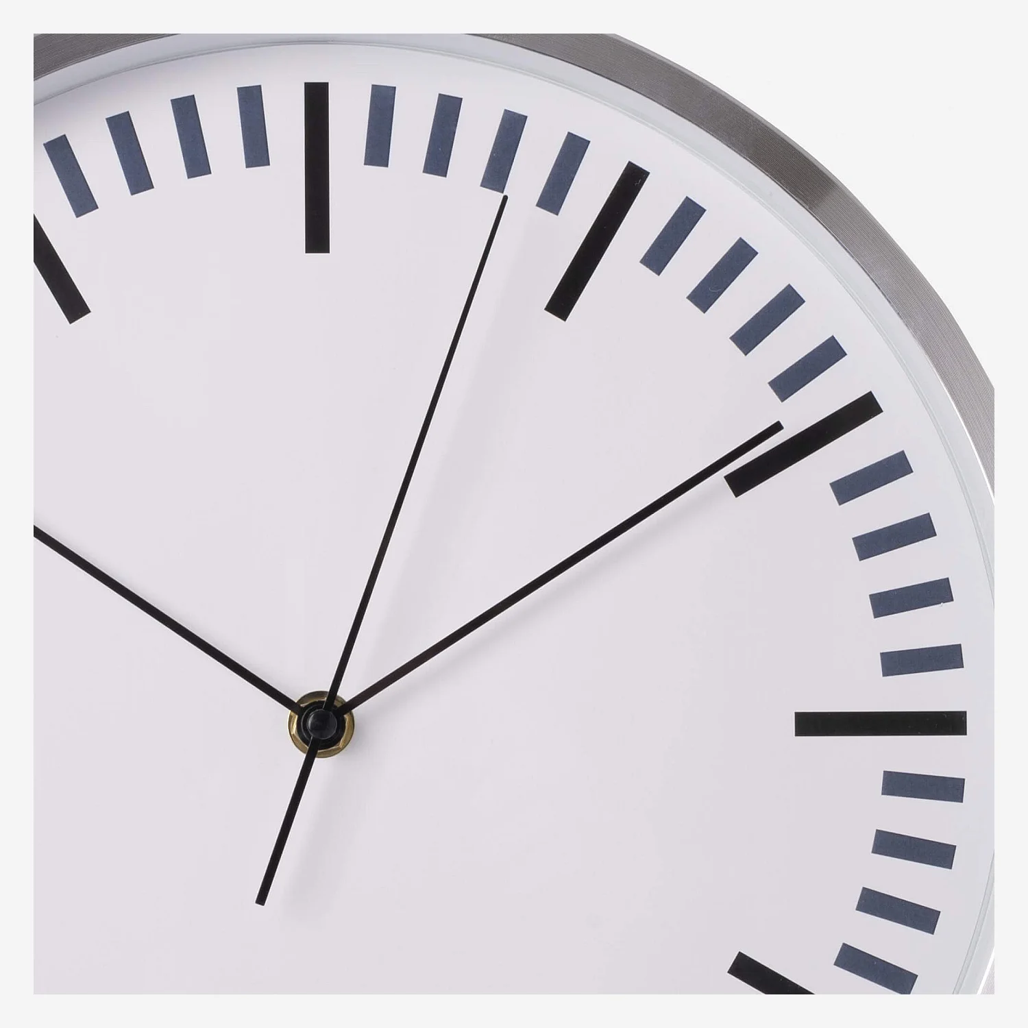 Horloge murale en aluminium - 31 cm - Argent - 2