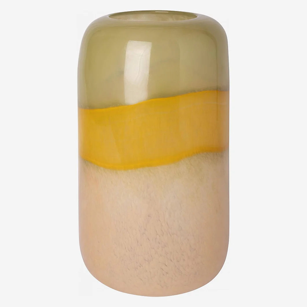 Vase en verre soufflé - 23 x  35 cm - Multicolore - 2