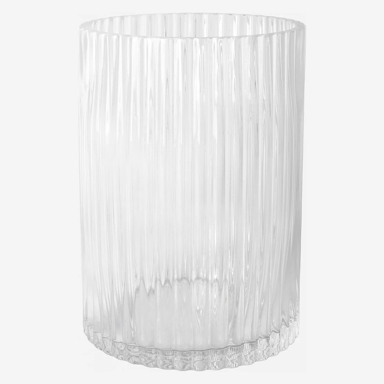 Vase en verre soufflé - 20 x 27 cm - Transparent - 2