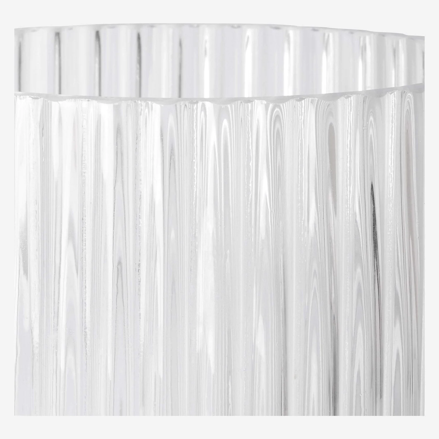 Vase en verre soufflé - 20 x 27 cm - Transparent - 3