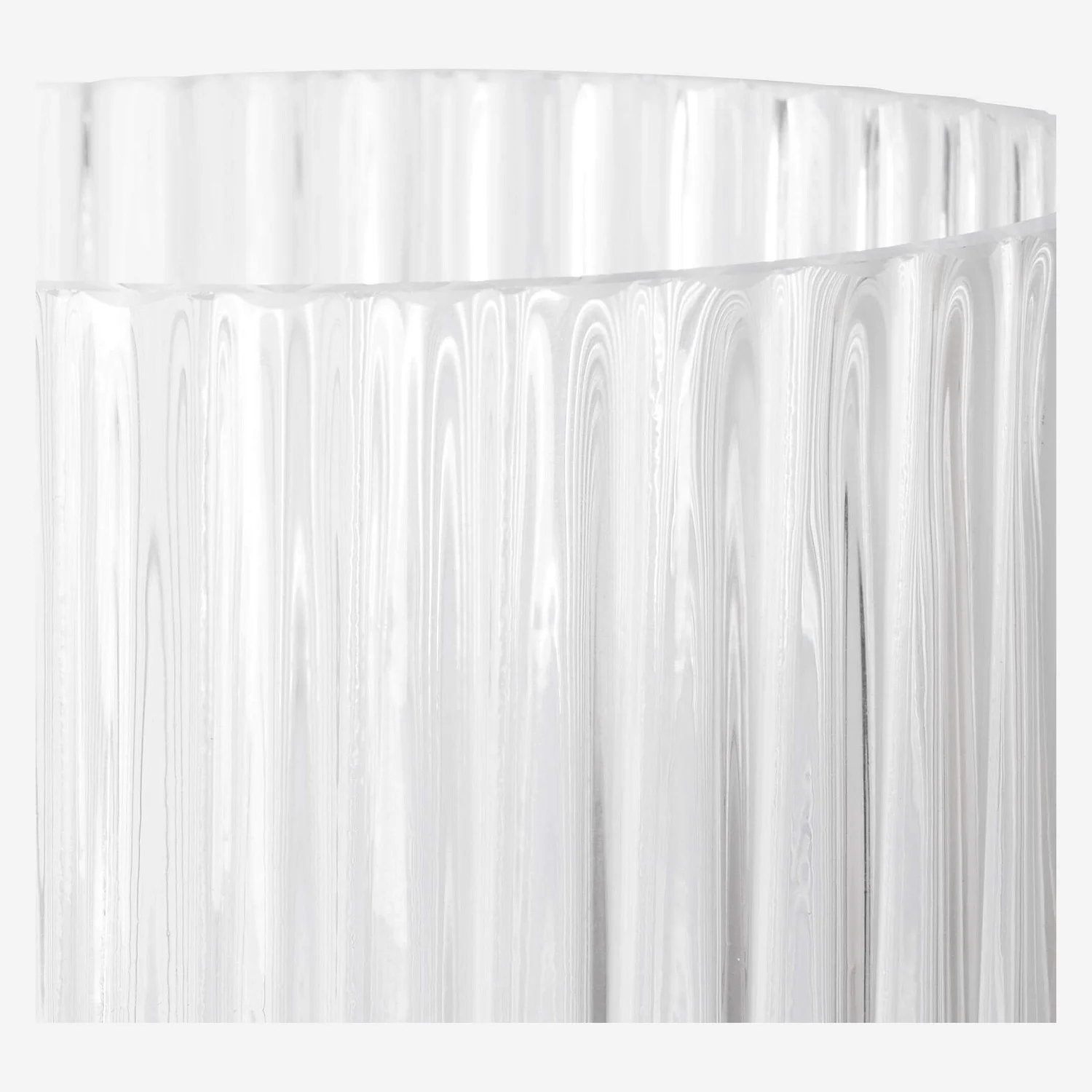 Vase en verre soufflé - 21 x 35 cm - Transparent - 3