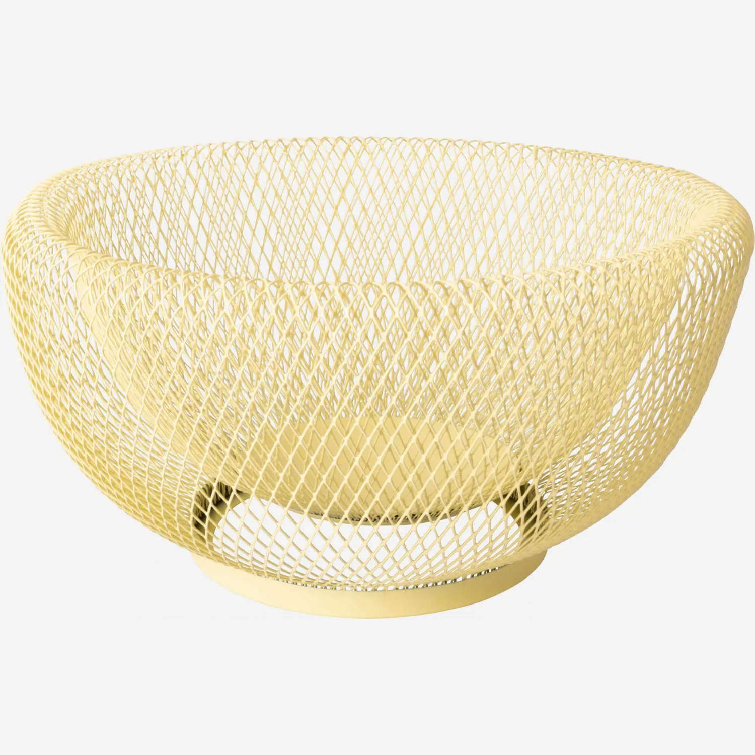 Corbeille à fruits en métal - 25,5 x 13 cm - Jaune