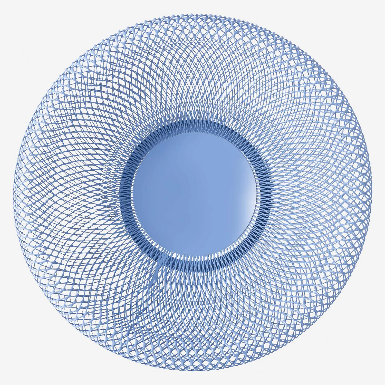 Corbeille à fruits en métal - 25,5 x 13 cm - Bleu - 4