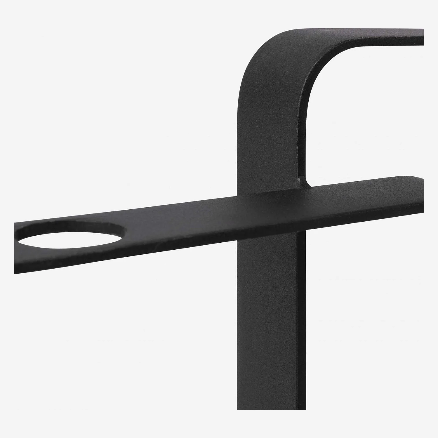 Kerzenständer aus Metall - 39 x 6 x 19 cm - Schwarz - 4