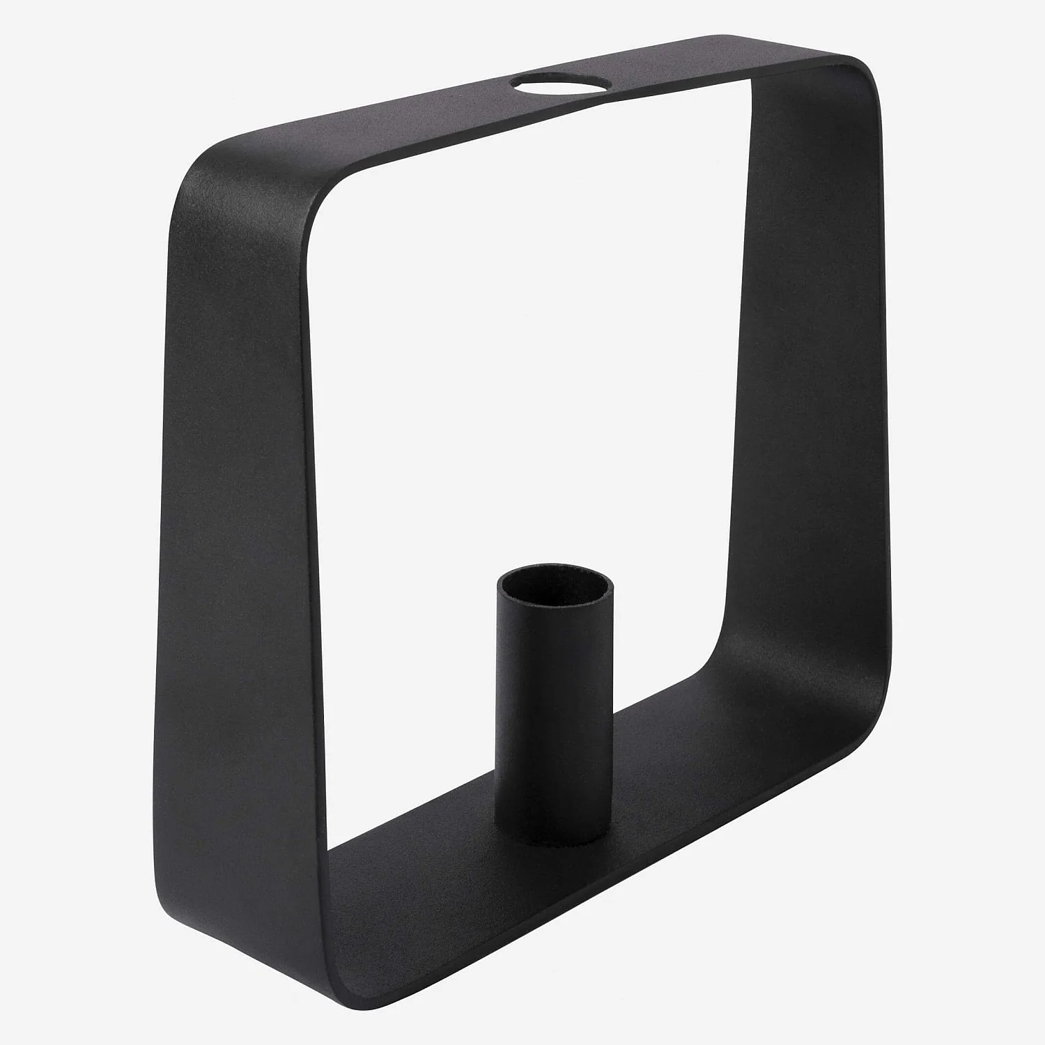 Candeliere in metallo - 20 x 5 x 16 cm - Nero - 3