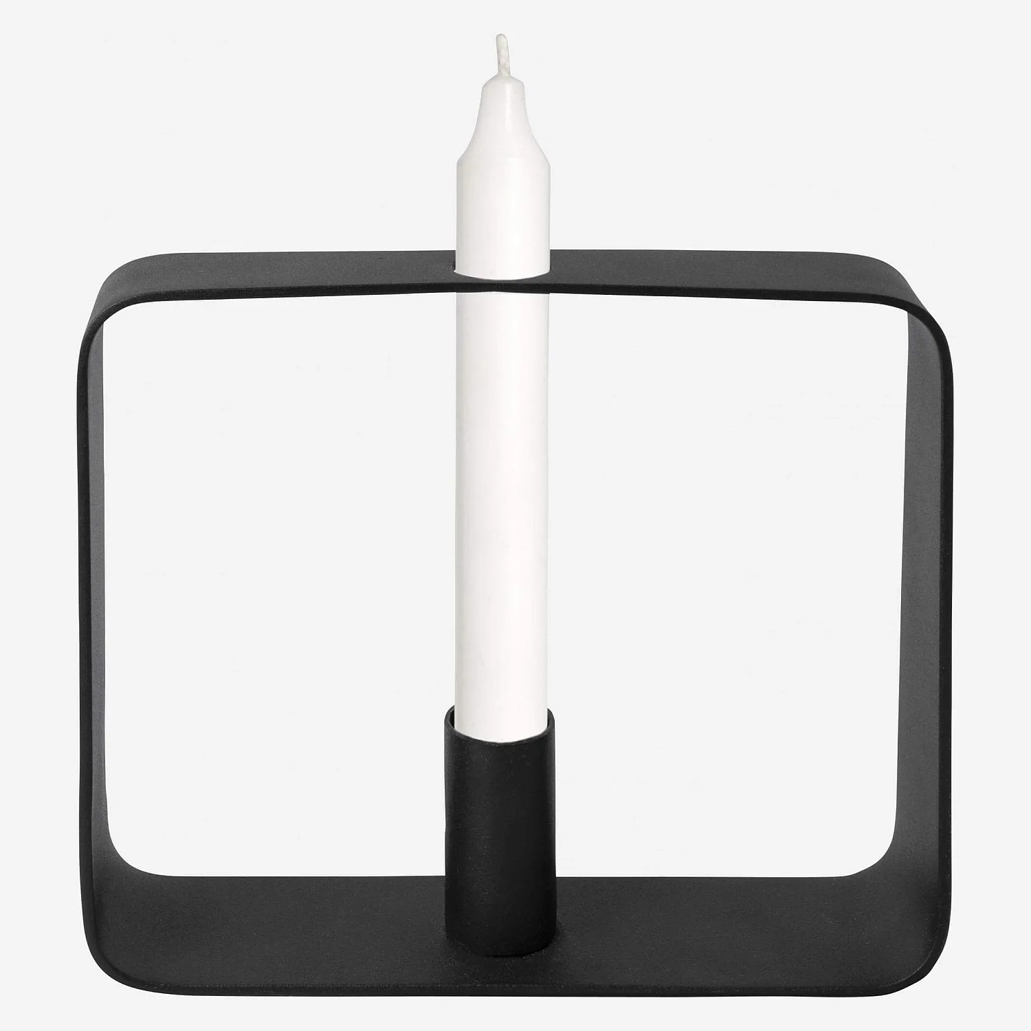 Candeliere in metallo - 20 x 5 x 16 cm - Nero - 4