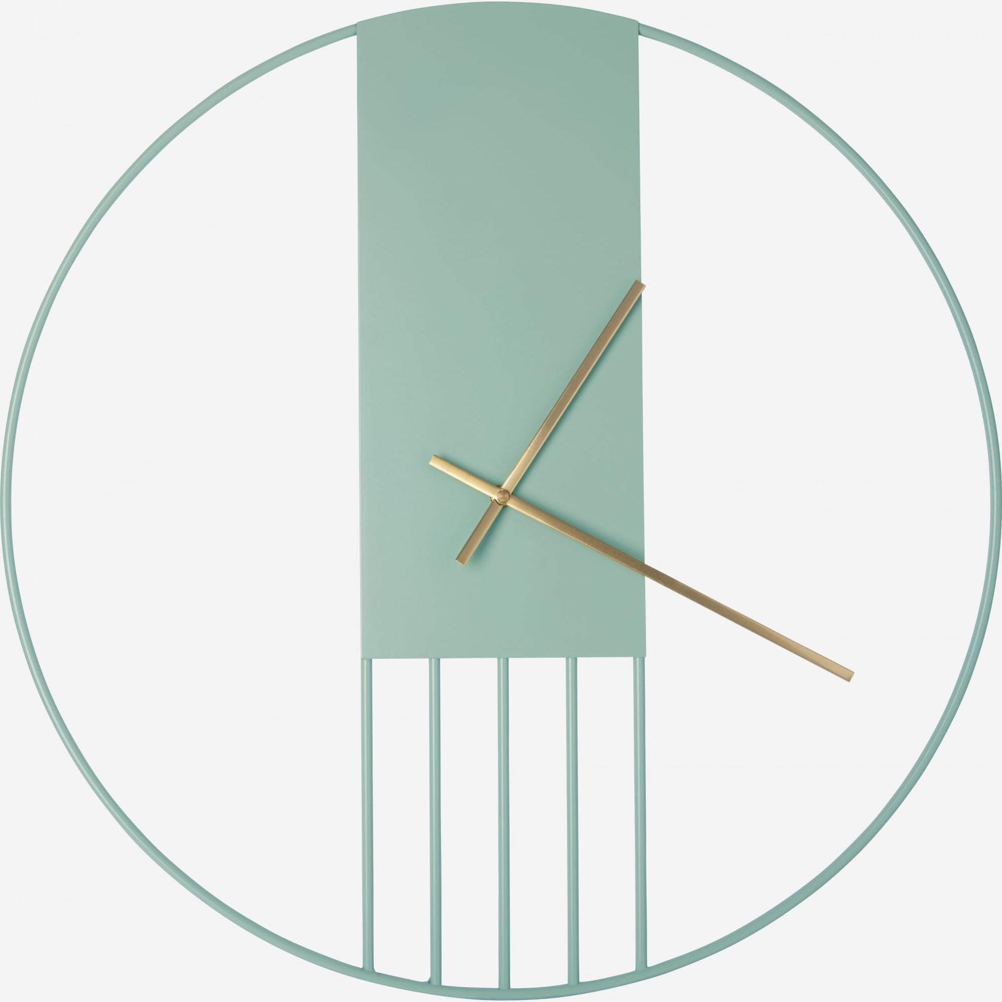 Reloj de pared de metal - Verde