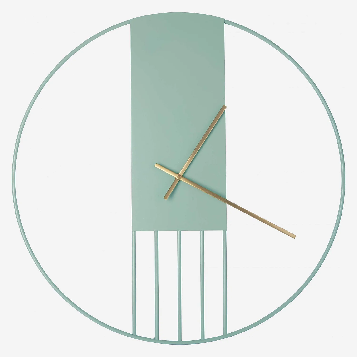 Wanduhr aus Metall - 60 cm - Grün - 2