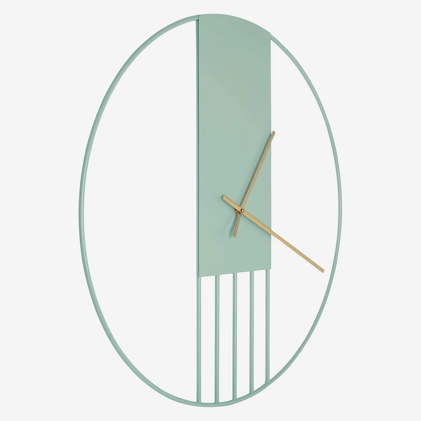 Wanduhr aus Metall - 60 cm - Grün - 4