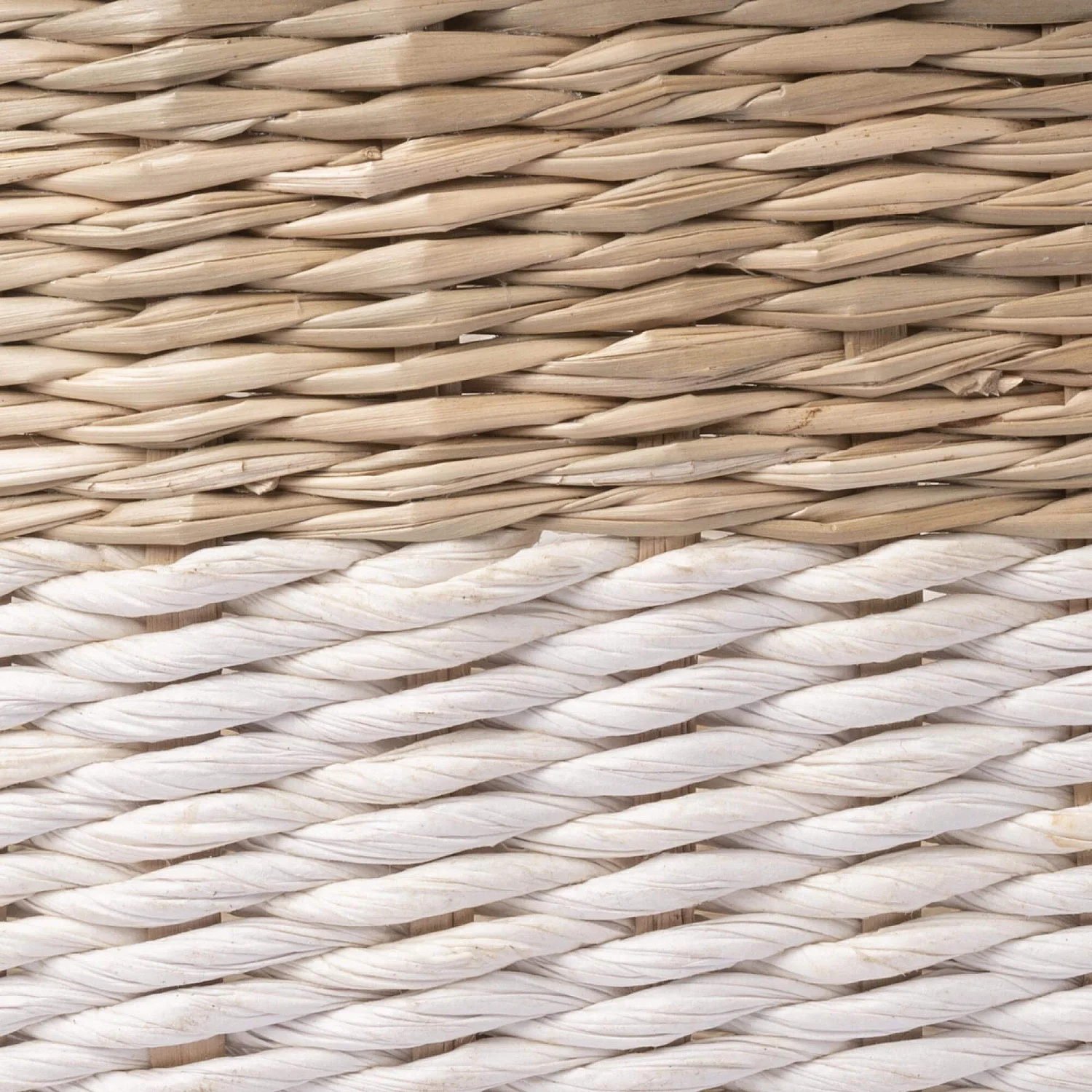 Panier de rangement en jonc de mer - 40 x12 cm - Naturel - 4