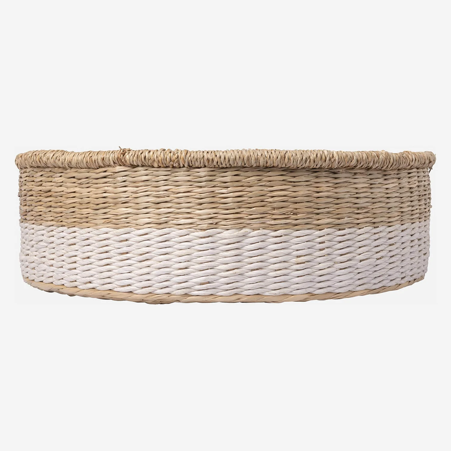 Panier de rangement en jonc de mer - 40 x12 cm - Naturel - 2
