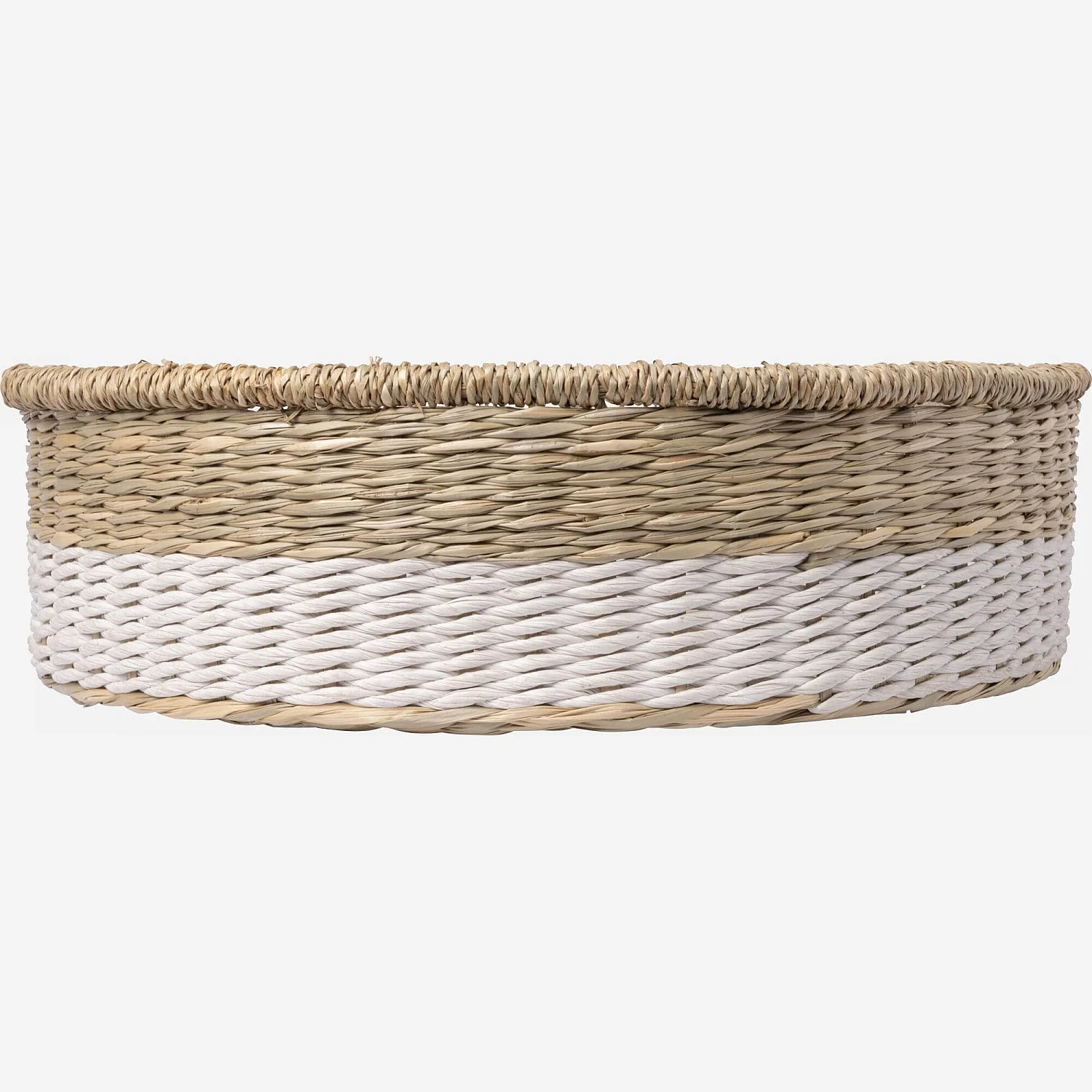 Panier de rangement en jonc de mer - 35 x 10 cm - Naturel - 2