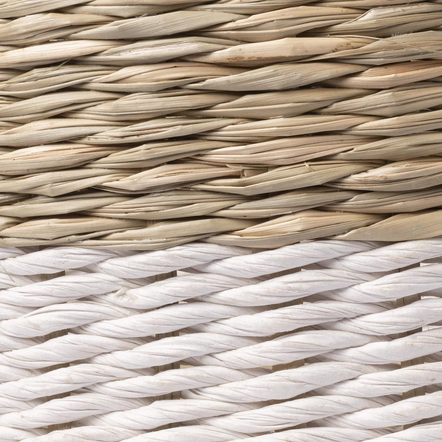 Panier de rangement en jonc de mer - 35 x 10 cm - Naturel - 4