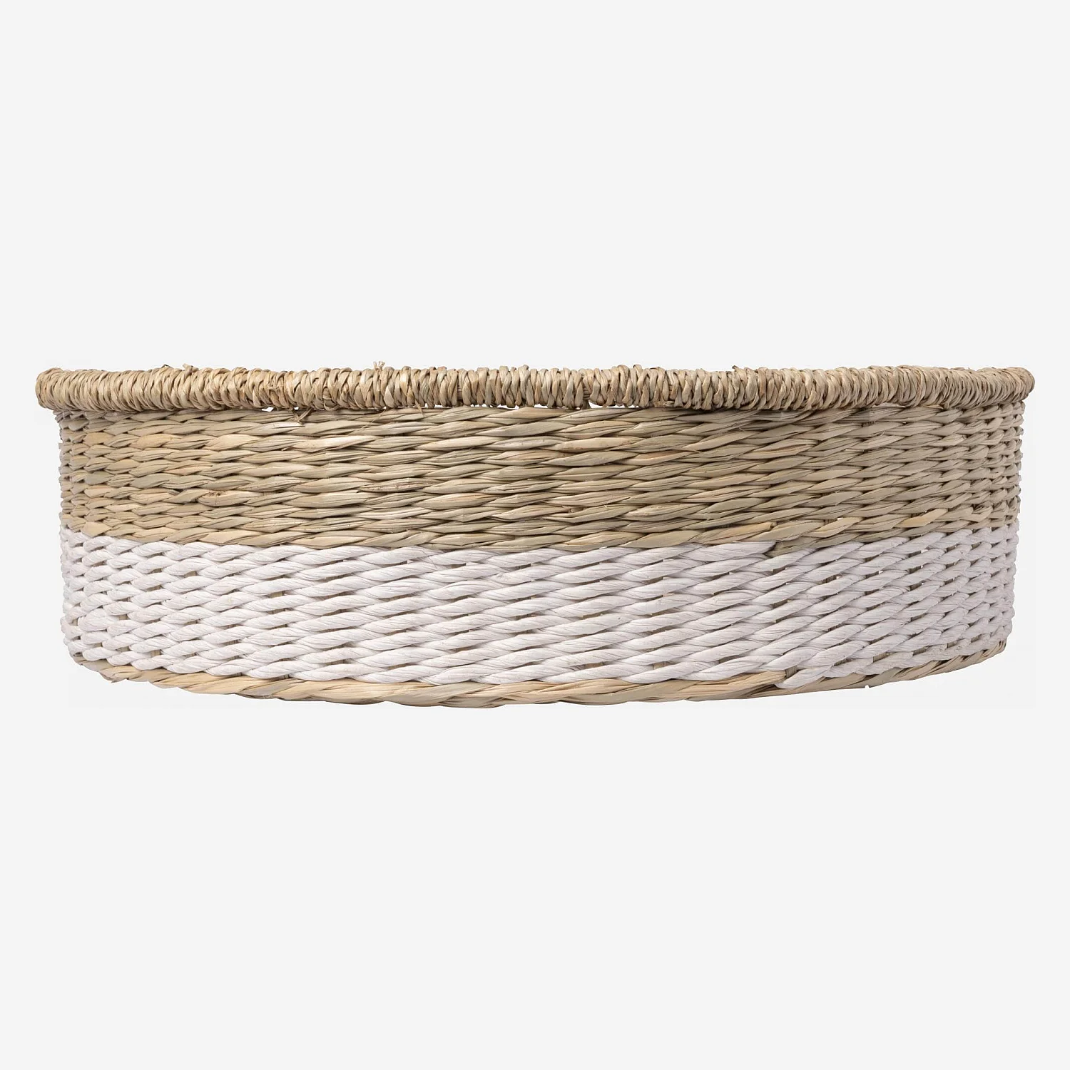 Panier de rangement en jonc de mer - 35 x 10 cm - Naturel - 5