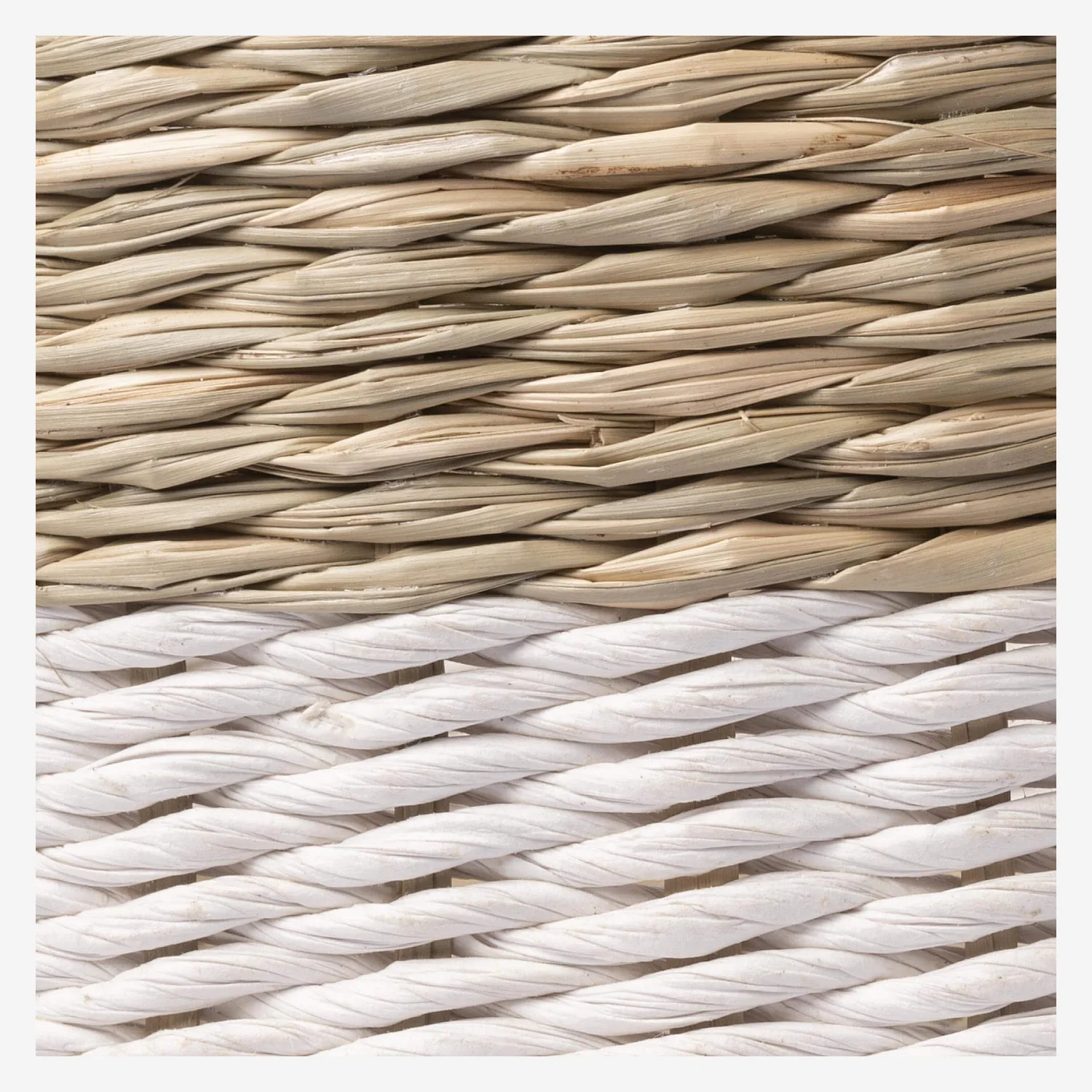 Panier de rangement en jonc de mer - 35 x 10 cm - Naturel - 4