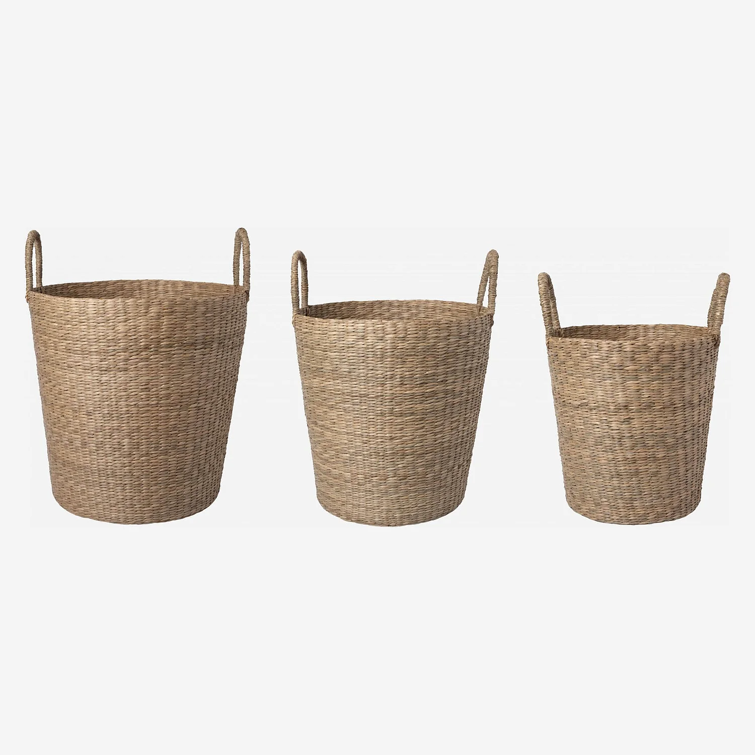 Set van 3 opbergmanden van zeegras - Naturel - 2