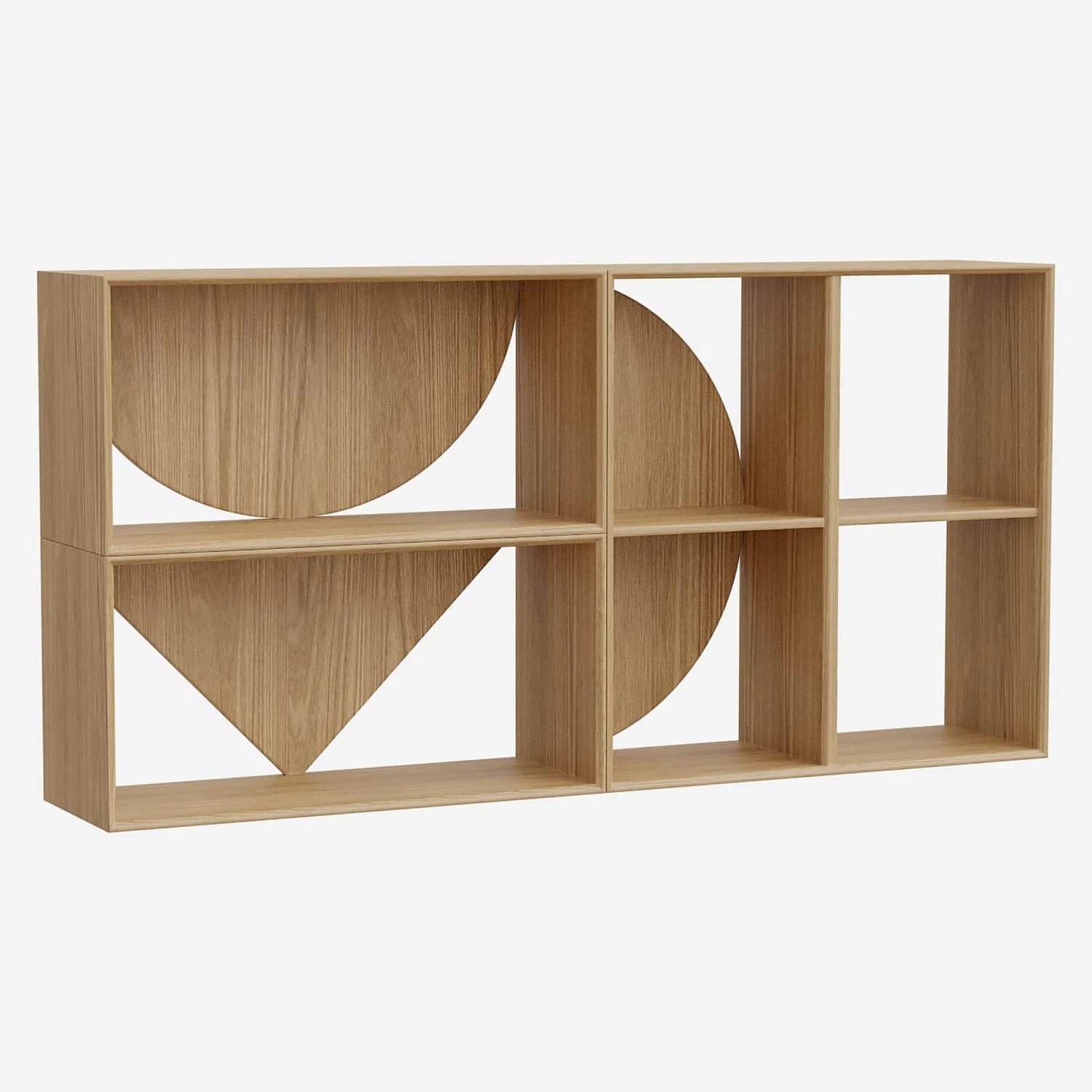 Modulierbares Regal mit halbmondförmigem Boden - 4 Fächer - Design by Marie Matsuura - 4