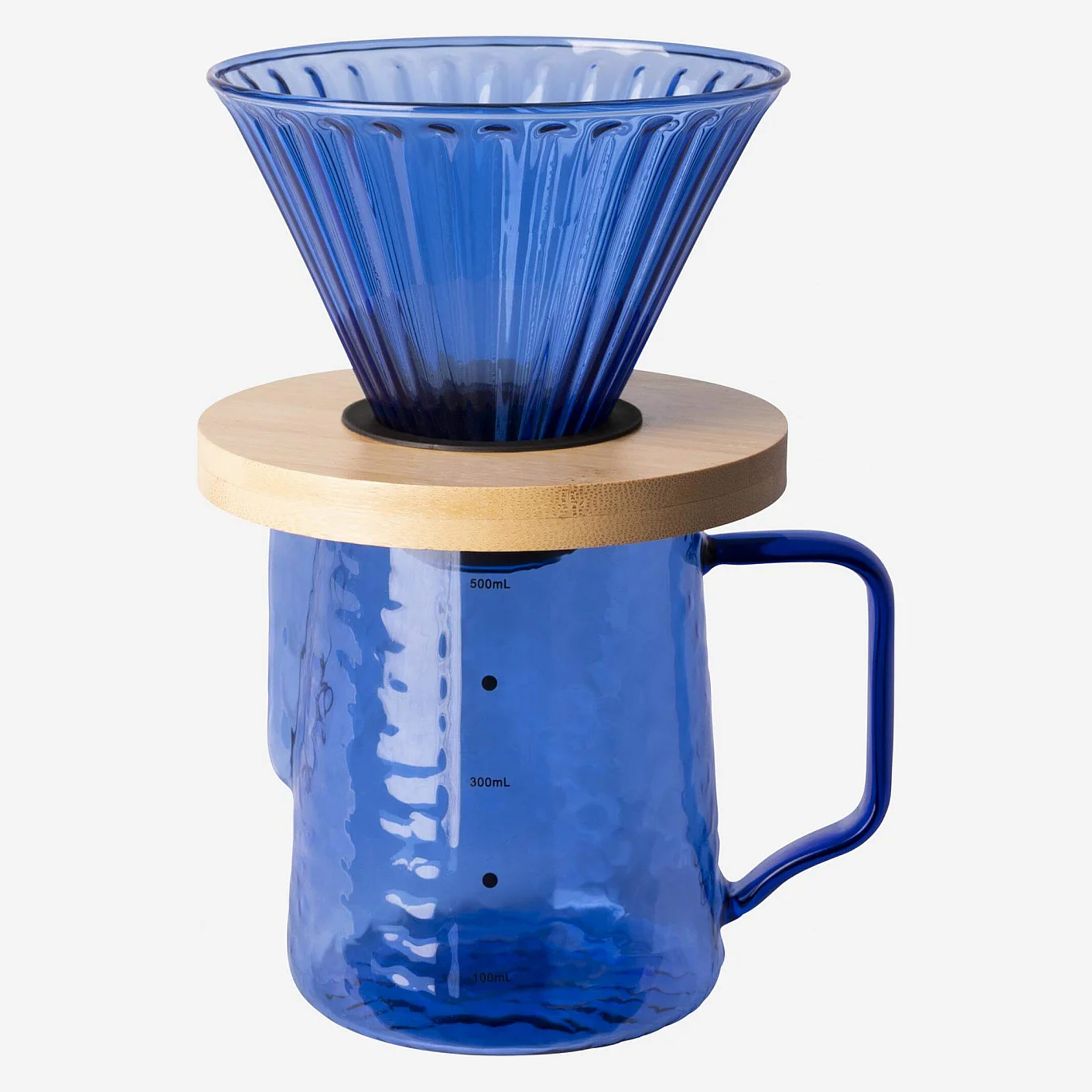Cafeteira em vidro - 550 ml - Azul - 1
