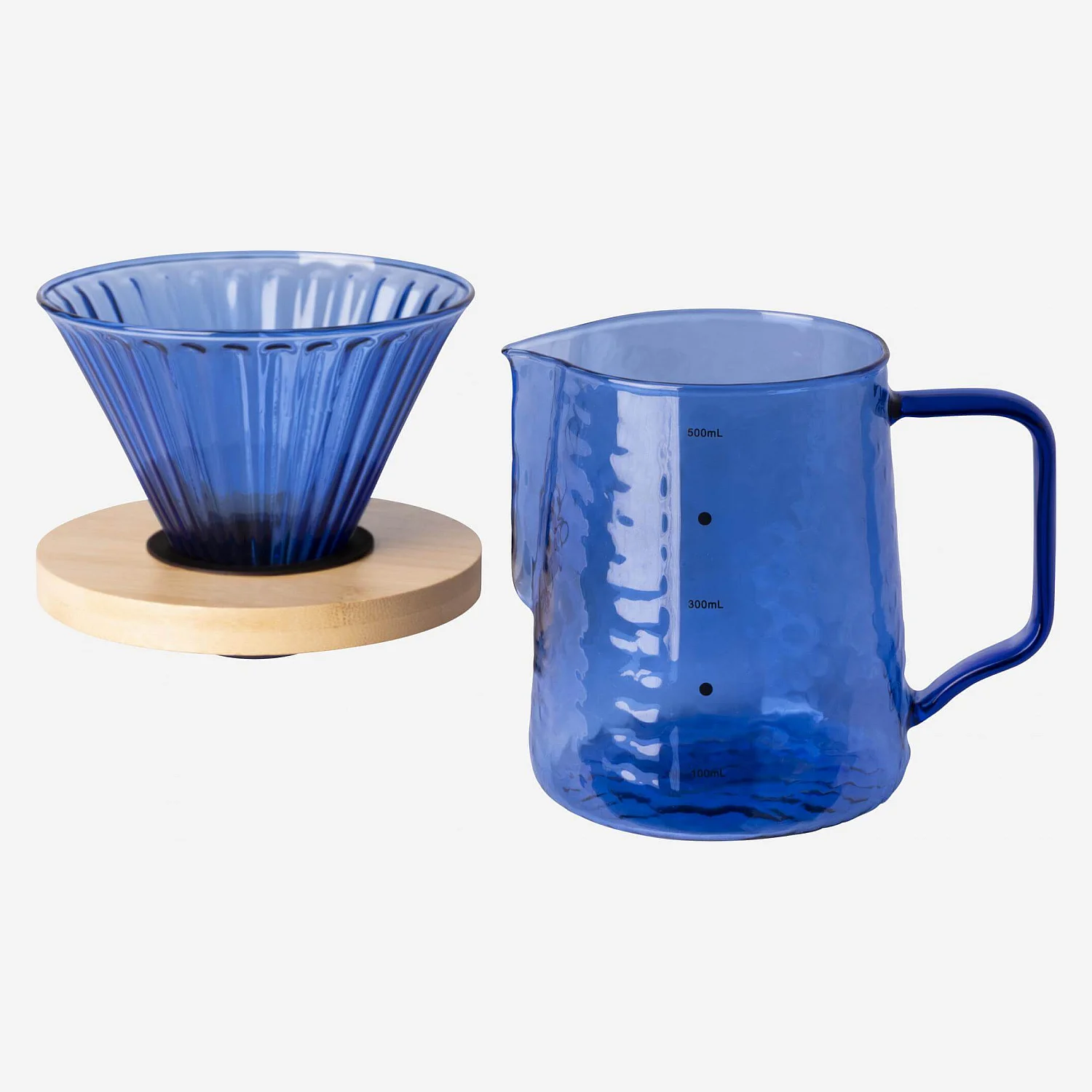 Cafeteira em vidro - 550 ml - Azul - 4