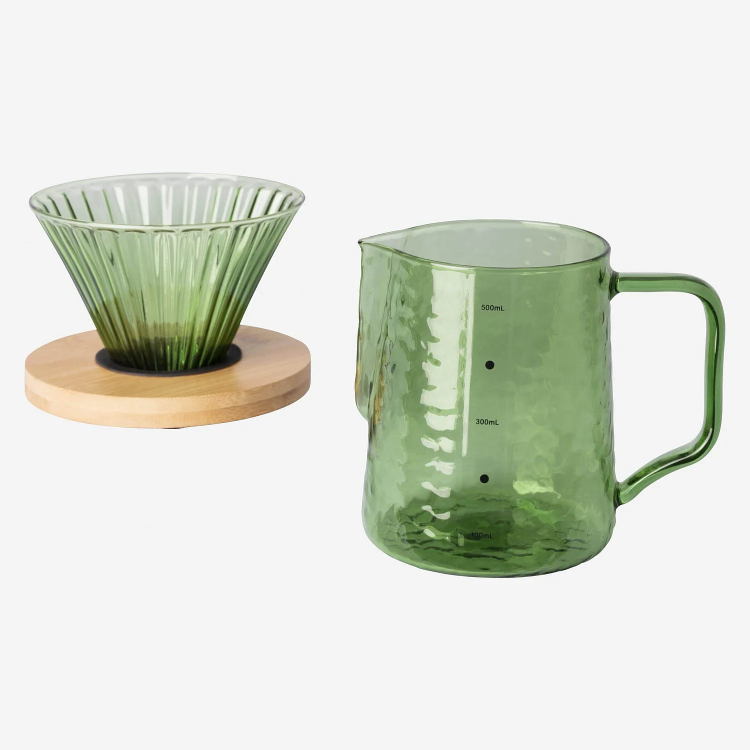 Kaffeekanne aus Glas - 550 ml - Grün - 4