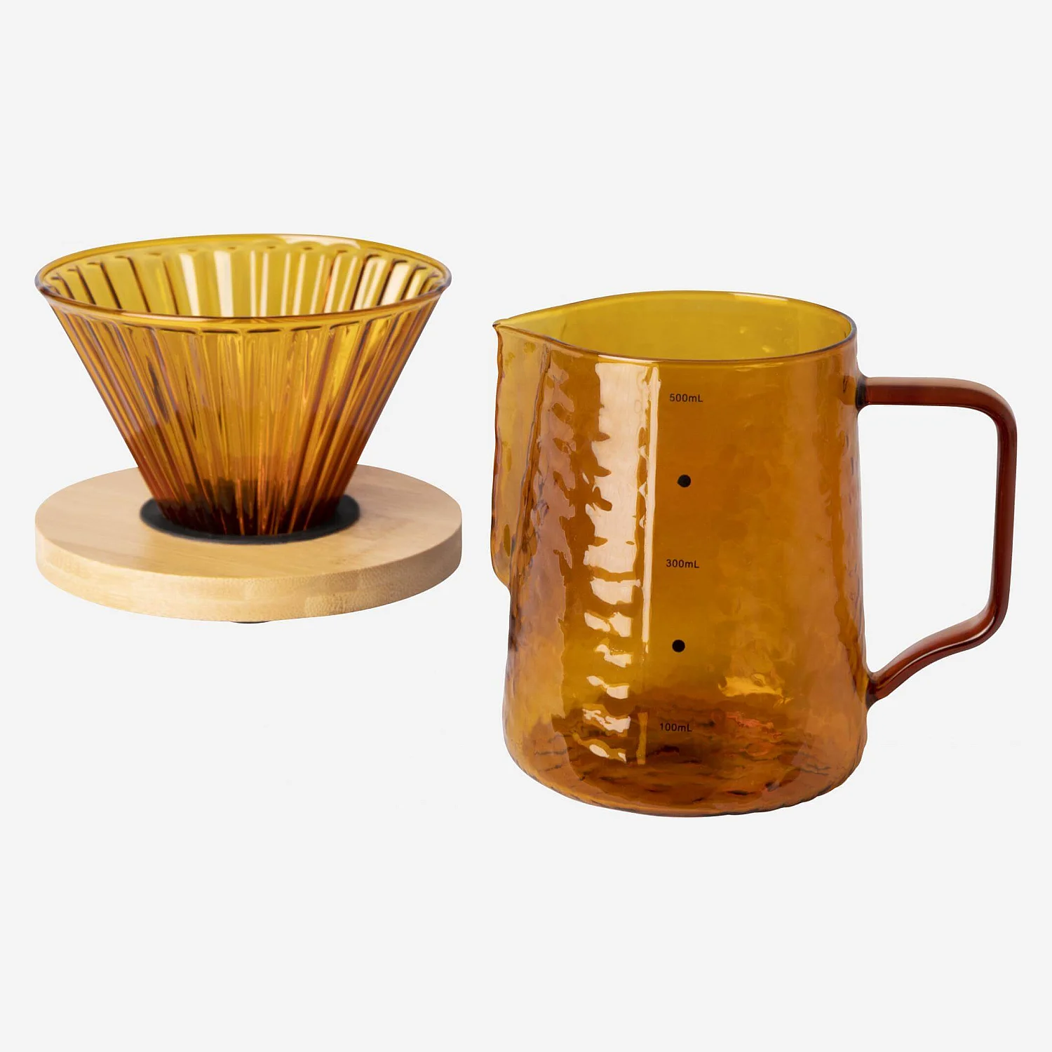 Kaffeekanne aus Glas - 550 ml - Ockerfarben - 4